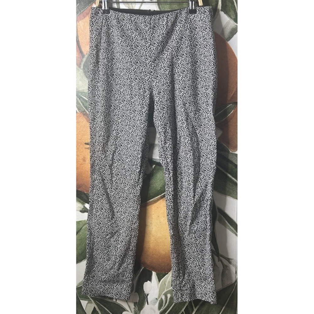 Rag & Bone Size 8 Animal‎ Print Pull on Back Zip Cotton Blend Cropped Pants